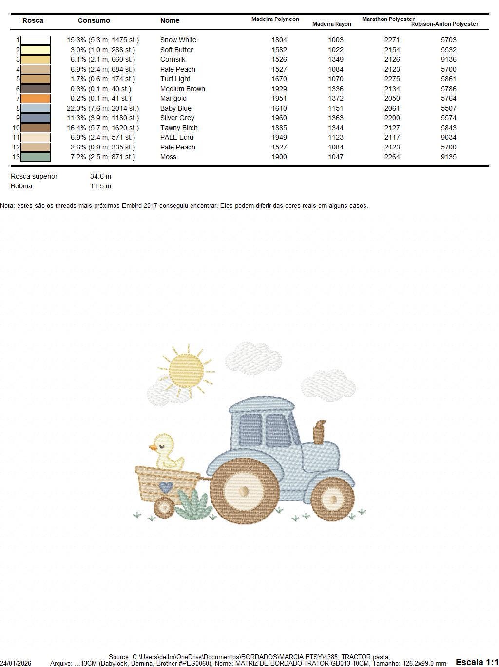 Embroidery Design Ranch Sorting Farm Tractor Embroidery Design - Ranch Truck With Duck (digital ...