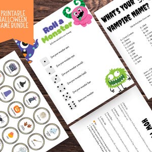 Kids Halloween Party Games: Printable 3-Game Bundle (Digital Download)