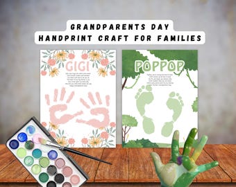 GiGi & PopPop Handprint Art: Grandparents Day Keepsake (Digital Download)