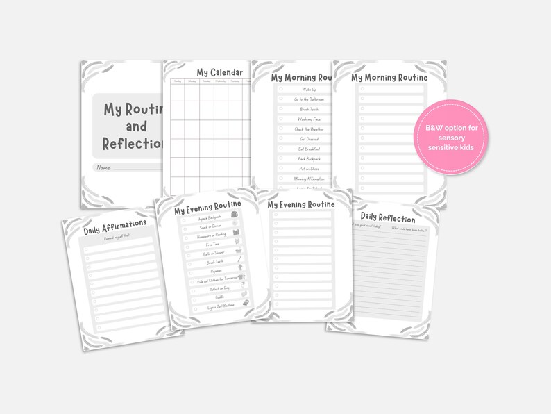 Visual Routine Chart Bundle: Neurodiverse Kids, ADHD Morning & Evening ...