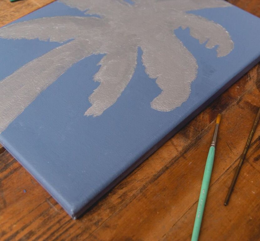 Palm Tree Canvas Painting Etsy