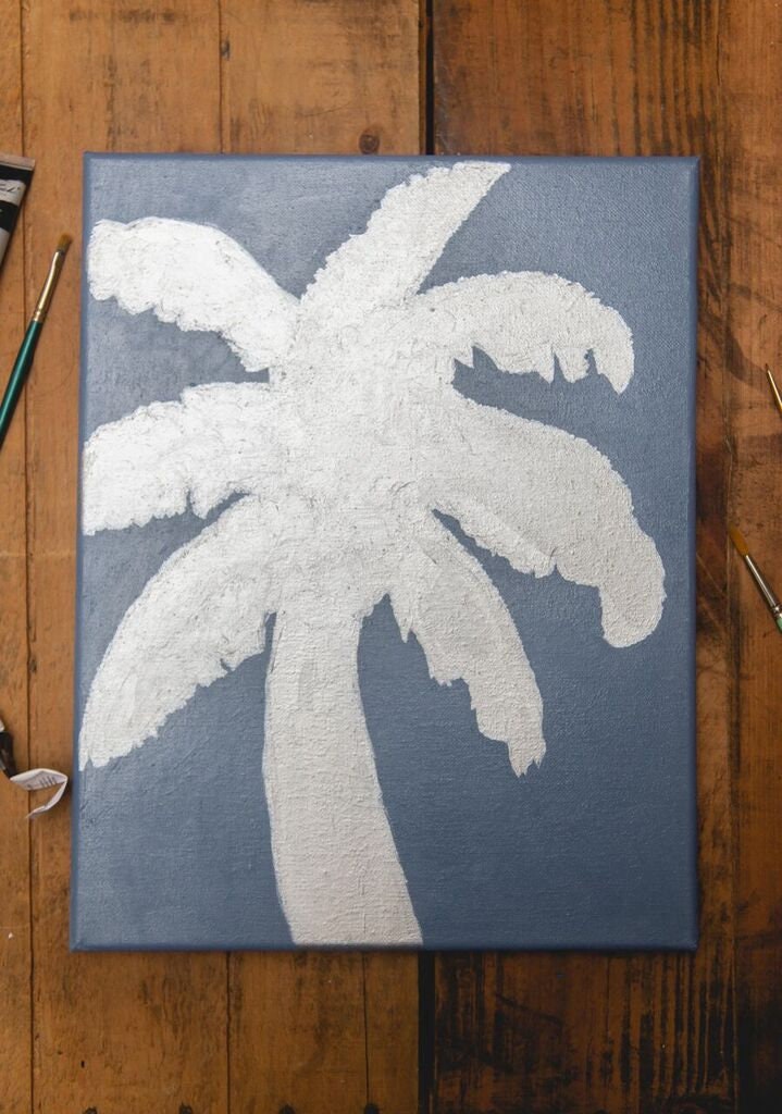 Palm Tree Canvas Painting Etsy