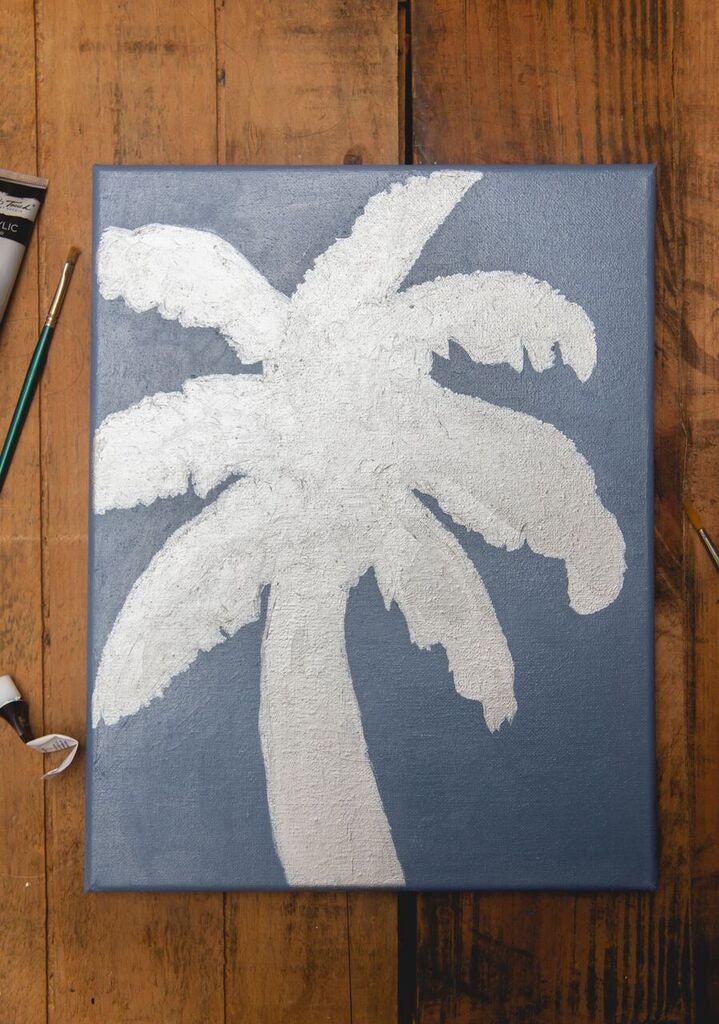 Palm Tree Canvas Painting Etsy