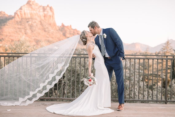 Chapel (90 In) Length Veil for RENTAL - Etsy display picture 2