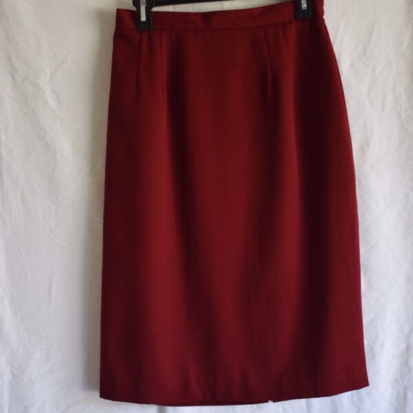 Burgandy vintage pencil skirt