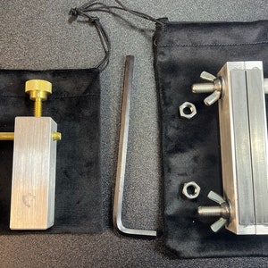 Knife maker kit Tungsten Carbide Knife Clamp! Knife BEVEL GRINDING File Guide 2.75” With Knife Layout Tool Included