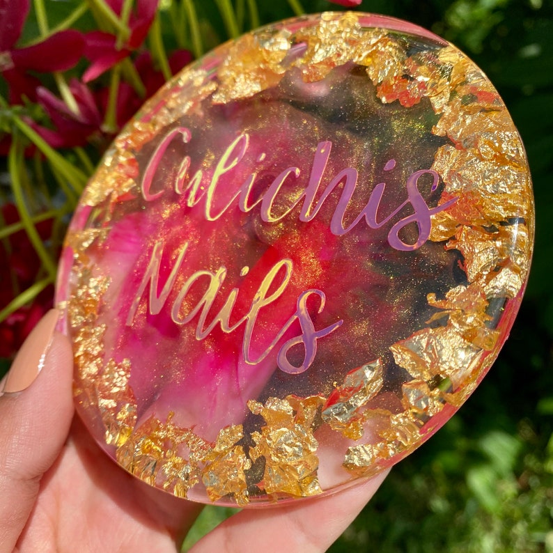 Clear Gold flakes Wall Hangings Custom Resin Wall Decor Etsy