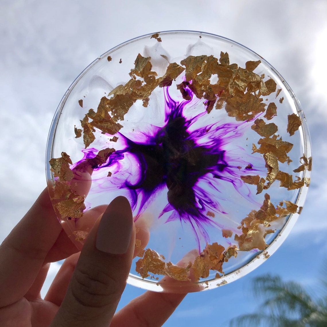 Clear Gold flakes Wall Hangings Custom Resin Wall Decor Etsy