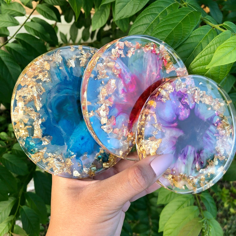 Clear Gold flakes Wall Hangings Custom Resin Wall Decor Etsy