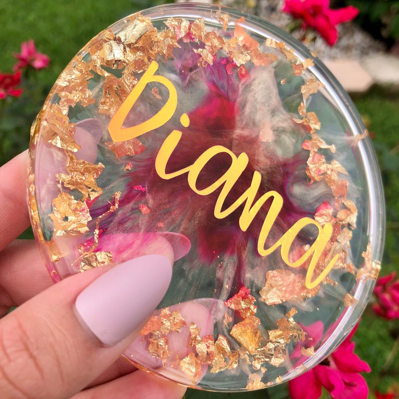 Clear Gold flakes Wall Hangings Custom Resin Wall Decor Etsy