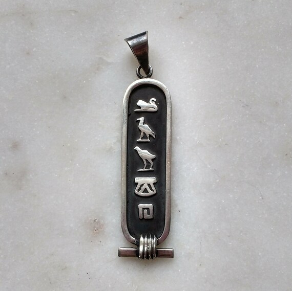 Vintage Egyptian Hieroglyphics Pendant