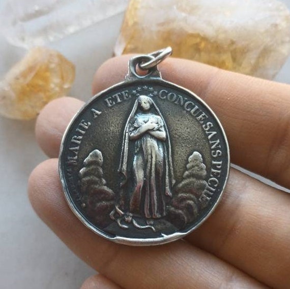 Antique Victorian French Sacred Heart Sacre Coeur… - image 3