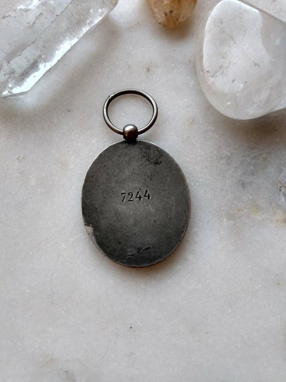 Rare Antique Solid Silver French Medal or Pendant… - image 4