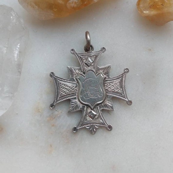 Incredible 1880s Fob Medal Pendant - UK Hallmarke… - image 1