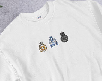 Star Wars Sweater Droid Star Wars Mens Womans Sweater Mandalorian Star Wars Gifts Millenium Falcon Kids Disney Clone Wars R2 D2 Crewneck