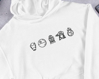 Star Wars Hoodie Star Wars Mens Womans Star Wars Gifts Sweater Mandalorian Millenium Falcon Kids Disney Clone Wars R2 D2 Star Wars Hoody