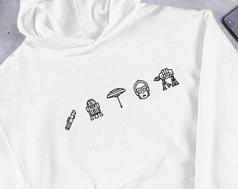 Star Wars Hoodie Star Wars Gifts Star Wars Mens Womans Sweater Mandalorian Millenium Falcon Kids Disney Clone Wars R2 D2 Star Wars Hoody