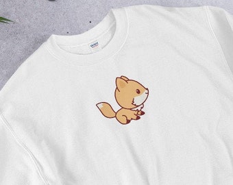 Kawaii Cute Fox Sweater - Kawaii Sweatshirt / Kawaii Camicia / Kawaii Abbigliamento / Maglione Anime / Maglione oversize / Maglione animale