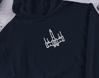 スターウォーズ パーカー XWing 長袖 ダークカラー ユニセックス スターウォーズ ファン シャツ 誕生日プレゼント 宇宙船 シンプル カジュアル Tシャツ ミレニアムファルコン