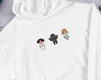 Star Wars Hoodie Baby Skywalker Vader Leia Kids Star Wars Men's Women's Jedi Hoodie Star Wars Gift Disney Hoodie Cute Star Wars Hoody