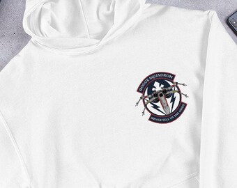 Star Wars Hoodie Long Sleeve Dark Colors Unisex Star Wars Movie Fan Shirt Birthday Gift Casual Tee XWing Millennium Falcon Rogue Squadron