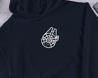 スターウォーズ パーカー ミレニアムファルコン 長袖 ダークカラー ユニセックス スターウォーズ 映画ファン シャツ 誕生日プレゼント 宇宙船 シンプル カジュアル Tシャツ XWing