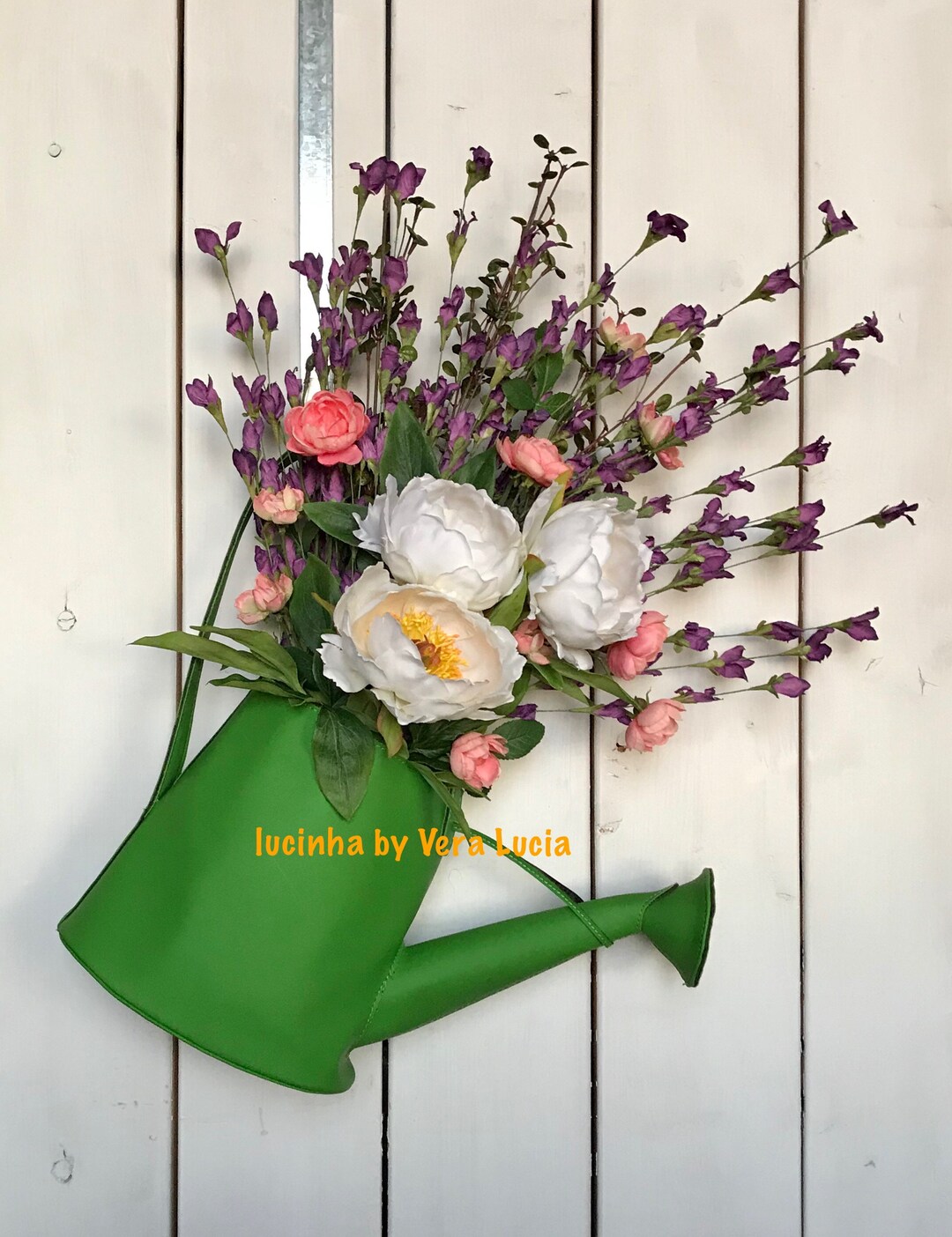 Green Watering Can Door Decor Etsy