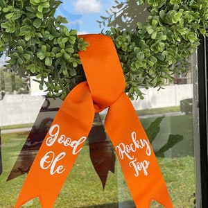 Tennessee Game Day Wreath Sash, UT Wreath Sash, Good Ole Rocky Top Wreath Sash