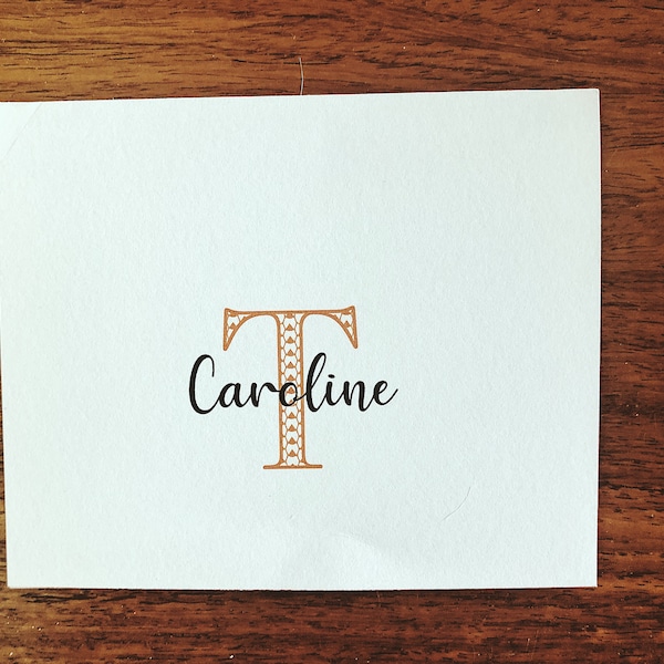 Chic "T" Notecards, Tennessee, Personalized Notecards, Personalized Stationery, Stationary, Grad Gift, Custom Notecard, Go Vols