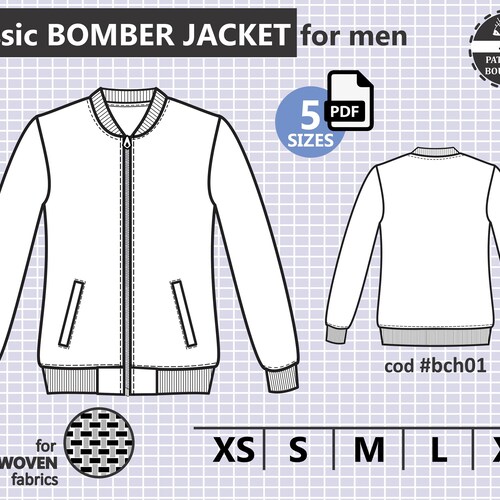 PDF Bomber Jacket Pattern Instant Download Intermediate | Etsy