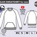 RAGLAN SWEATSHIRT for Men PDF Sewing Pattern and Youtube | Etsy