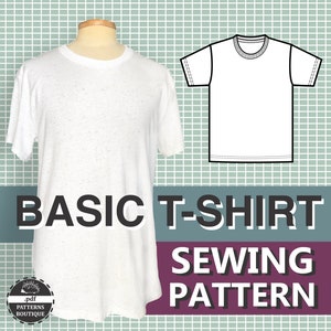 T-SHIRT for MEN / PDF Sewing Pattern / Classic T-shirt / 5 Sizes: Xs to ...