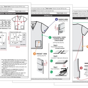 DOCTOR SCRUBS / PDF Sewing Pattern & Youtube Sewing Video/ - Etsy