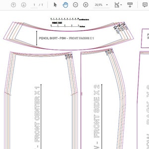 PENCIL SKIRT PDF Sewing Pattern / Basic Pencil Skirt Pattern - Etsy UK