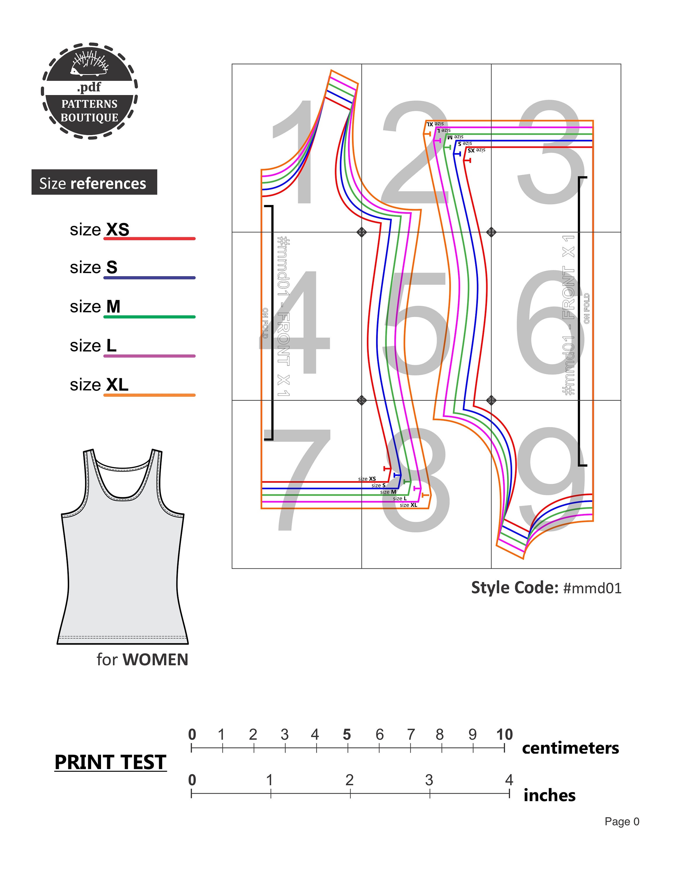 TANK TOP for Women PDF Sewing Pattern & Youtube Sewing Video Etsy
