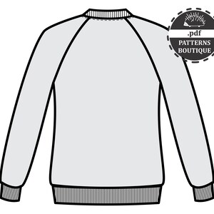 RAGLAN SWEATSHIRT for men PDF Sewing Pattern and Youtube | Etsy