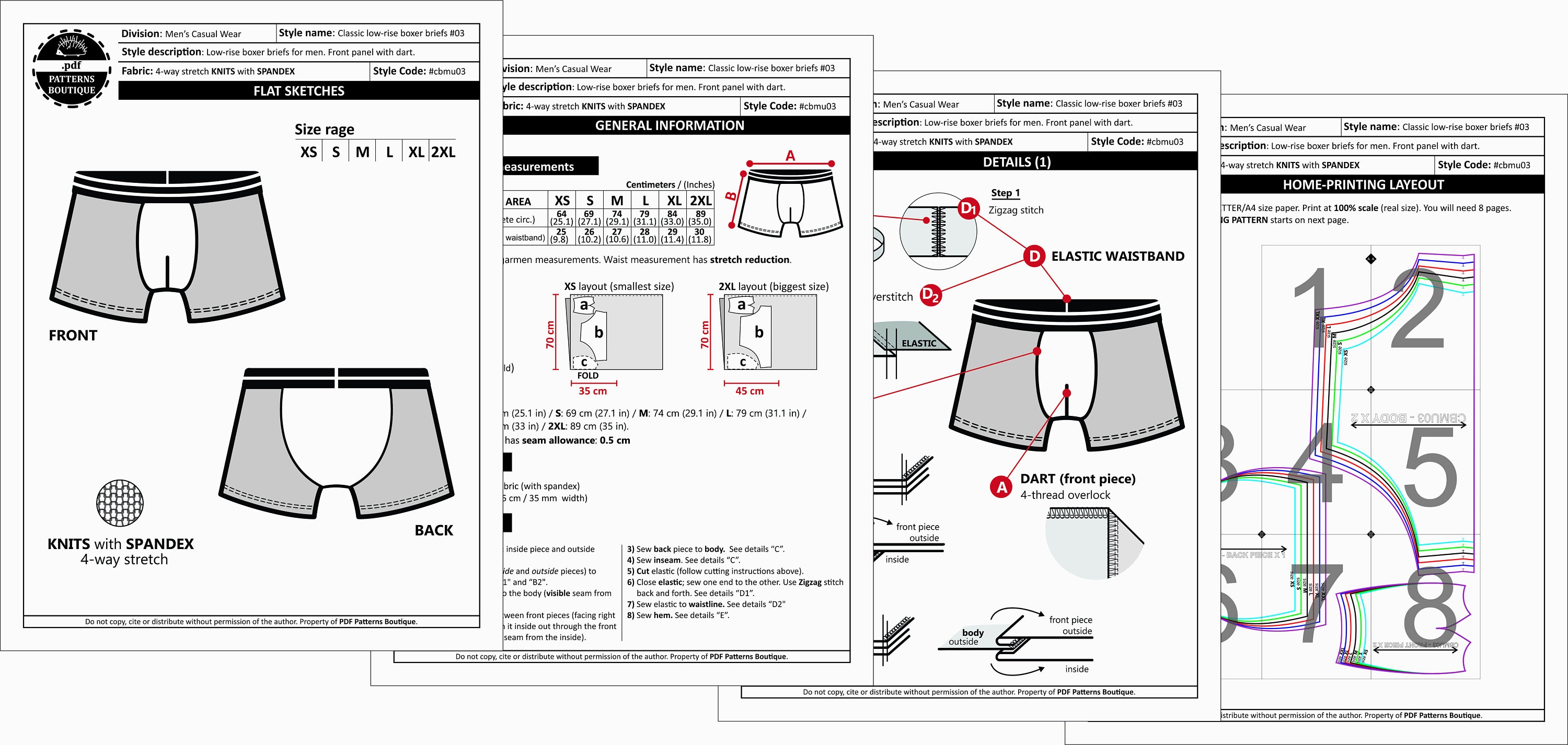 34+ Designs Men'S Underwear Sewing Pattern Pdf - SaroashElden