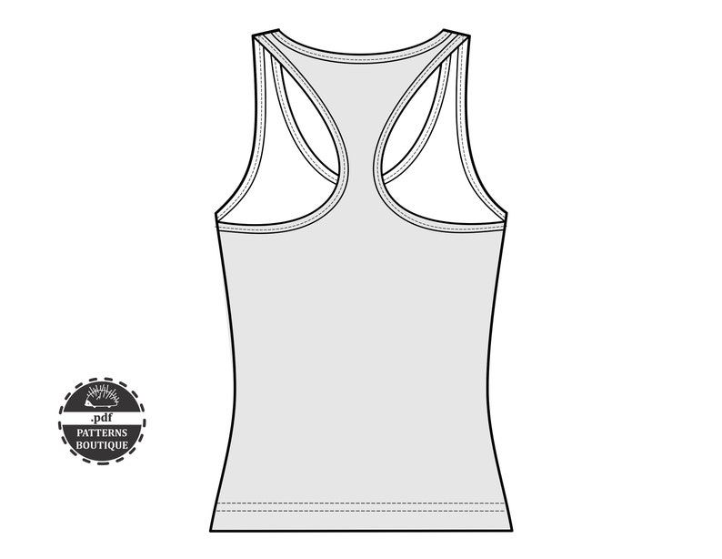 TANK TOP for Women PDF Sewing Pattern Slim fit Workout | Etsy