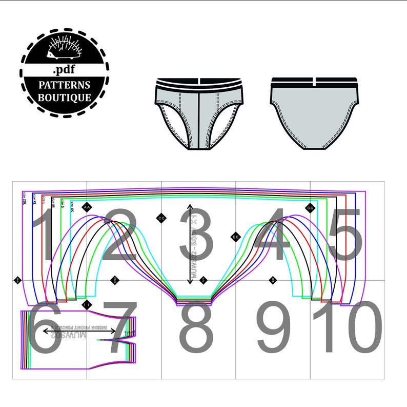 MEN'S BRIEFS / PDF Sewing Pattern & Video / Underwear for - Etsy