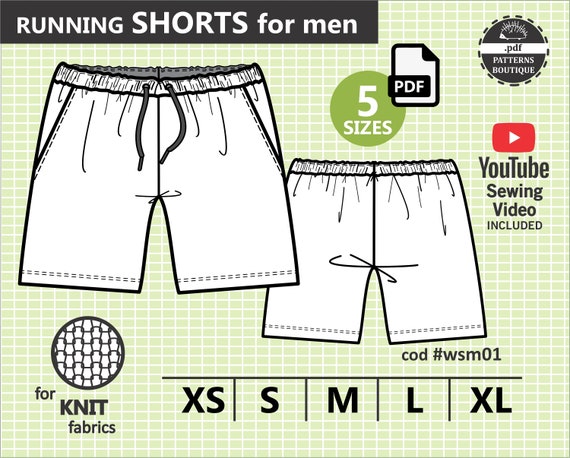 mens shorts template