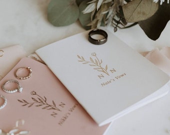 Custom His Hers Vow Books, Personalized Wedding Accessories, Gift for Future Married Couple, Wedding Shower Engagement Gift