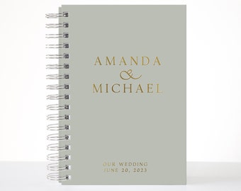 Minimal Wedding Planner Book / Custom Wedding Planner / Real Gold Foil / Wedding Hard Cover Book / Best Friend Wedding Gift to Bride