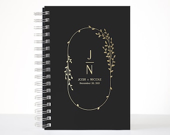 Custom Name Wedding Planner Book, Modern Personalized Wedding Journal, Bridal Shower Best Friend Engagement Gift to Bride