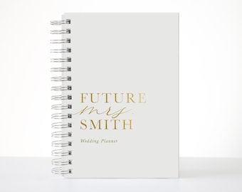 Custom Wedding Planner Book - Real Gold Foil, Hard Cover Book