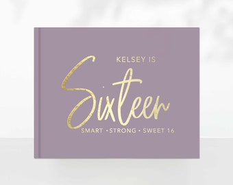 Sweet Sixteen Guest Book / Sweet 16 Album / Instant photo / Personalized Guest Book / 16th Birthday / Keepsake Photo Book