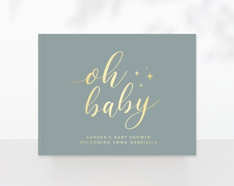 Custom Baby Shower Guest Book Sign In, Personalized Baby Shower Gift, It's a Girl It's a Boy Memory Book