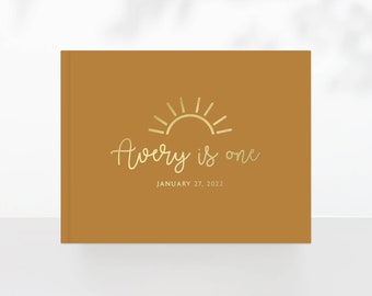 Sunshine Birthday Album / First Birthday / Baby Shower Guest Book / Scrapbook / Kids Birthday Journal / Instant Photo Album / Photo Journal