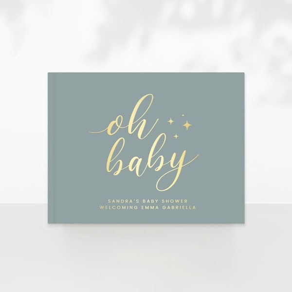Custom Baby Shower Guest Book Sign In, Personalized Baby Shower Gift, It's a Girl It's a Boy Memory Book