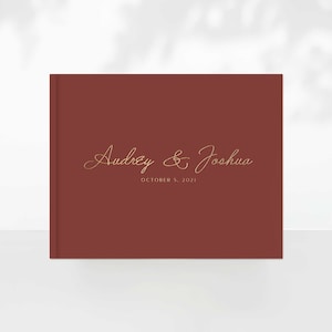 Calligraphy Wedding Guestbook / Gold Foil Guestbook / Custom Hardcover Guest Book / Album for Wedding / Anniversary Album / Sign In Book
