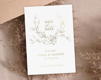 Save the Date Cards With Envelopes, Personalized Wedding Stationery, Wedding Announcement Cards | Printed and Digital File Options